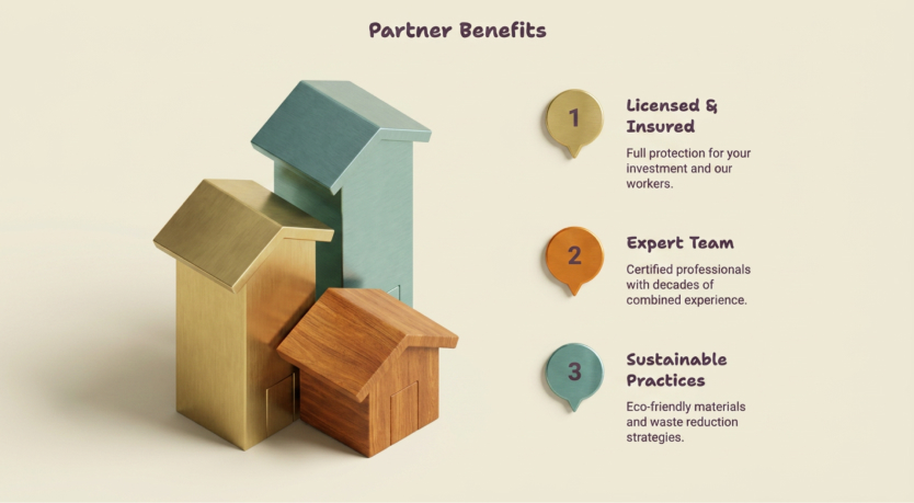 Sales presentation slide on partner benefits